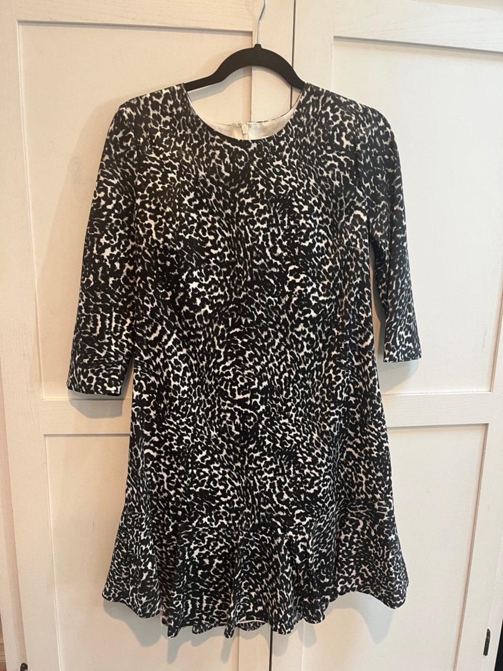 Witchery Black and White Animal-Print Casual Dress